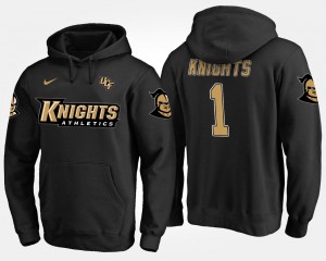 Men's UCF Knights Name and Number Black #1 No.1 Hoodie 321263-952
