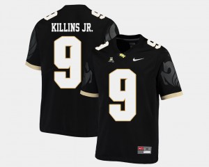 Men's UCF Knights College Football Black Adrian Killins Jr. #9 American Athletic Conference Jersey 191582-658