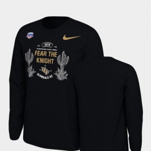 Men's UCF Knights 2019 Fiesta Bowl Bound Black Verbiage Long Sleeve T-Shirt 966643-856