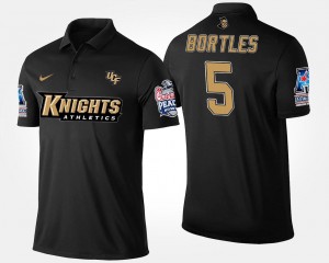 Men's UCF Knights Bowl Game Navy Blake Bortles #5 American Athletic Conference Peach Bowl Name and Number Polo 429459-644
