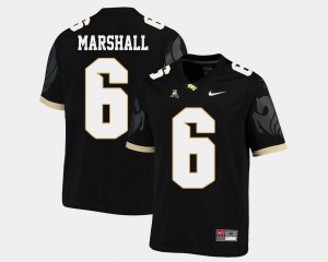 Men's UCF Knights College Football Black Brandon Marshall #6 American Athletic Conference Jersey 523296-148
