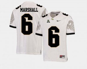 Men's UCF Knights College Football White Brandon Marshall #6 American Athletic Conference Jersey 307270-846