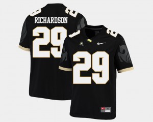 Men's UCF Knights College Football Black Cordarrian Richardson #29 American Athletic Conference Jersey 291096-815