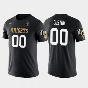 Men's UCF Knights Future Stars Black Custom #00 Cotton Football T-Shirt 126145-672