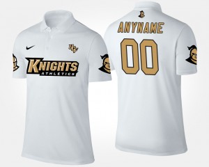 Men's UCF Knights Name and Number White Custom #00 Polo 359535-886