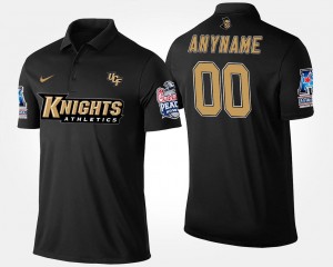 Men's UCF Knights Bowl Game Navy Custom #00 American Athletic Conference Peach Bowl Name and Number Polo 813424-342