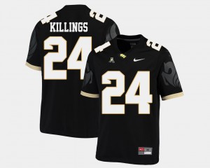 Men's UCF Knights College Football Black D.J. Killings #24 American Athletic Conference Jersey 693474-422