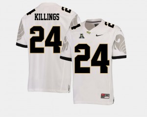 Men's UCF Knights College Football White D.J. Killings #24 American Athletic Conference Jersey 527863-231