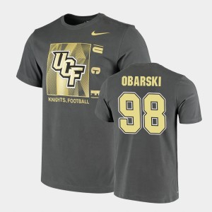 Men's UCF Knights Facility Performance Anthracite Daniel Obarski #98 T-Shirt 586173-538