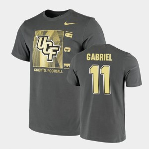 Men's UCF Knights Facility Performance Anthracite Dillon Gabriel #11 T-Shirt 858183-138