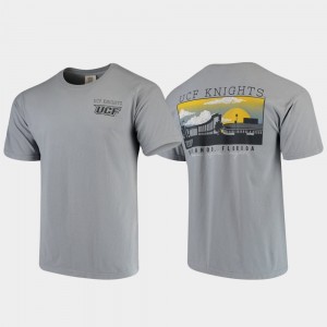 Men's UCF Knights Campus Scenery Gray Comfort Colors T-Shirt 286155-716