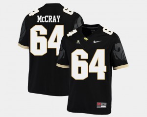 Men's UCF Knights College Football Black Justin McCray #64 American Athletic Conference Jersey 417952-663