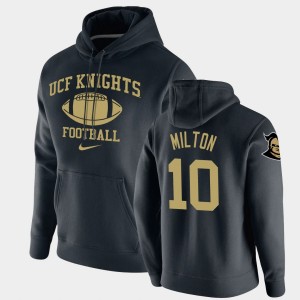 Men's UCF Knights Retro Football Black McKenzie Milton #10 Pullover Hoodie 341496-660
