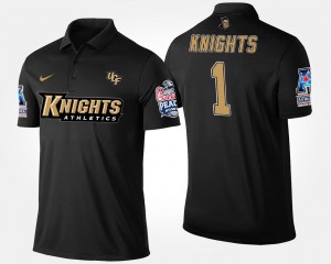 Men's UCF Knights Bowl Game Navy #1 No.1 American Athletic Conference Peach Bowl Name and Number Polo 717938-852