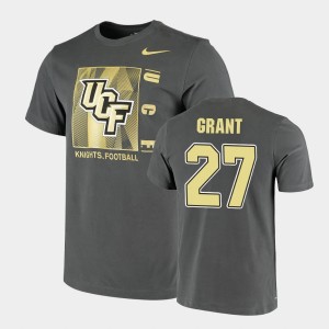 Men's UCF Knights Facility Performance Anthracite Richie Grant #27 T-Shirt 439215-233