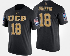 Men's UCF Knights Bowl Game Black Shaquem Griffin #18 American Athletic Conference Peach Bowl T-Shirt 860211-794