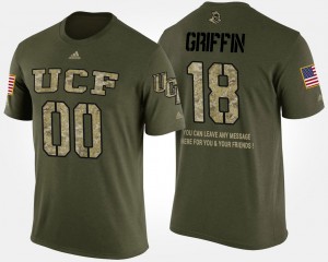 Men's UCF Knights Military Camo Shaquem Griffin #18 Short Sleeve With Message T-Shirt 883837-390