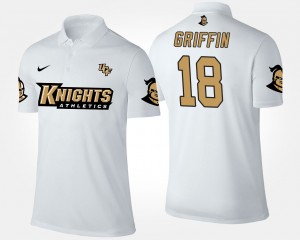 Men's UCF Knights Name and Number White Shaquem Griffin #18 Polo 844521-573