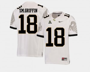 Men's UCF Knights College Football White Shaquem Griffin #18 American Athletic Conference Jersey 269089-251