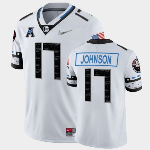 Men's UCF Knights Space Game White Amari Johnson #17 College Football Jersey 857893-656