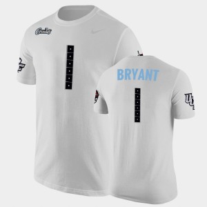 Men's UCF Knights College Football White Big Kat Bryant #1 Space Game T-Shirt 904169-720