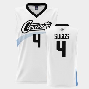 Men's UCF Knights Space Game White Brandon Suggs #4 2023 Basketball Jersey 251120-242