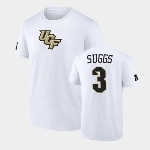 Men's UCF Knights College Basketball White Brandon Suggs #3 T-Shirt 719833-718