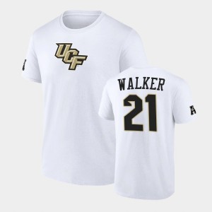Men's UCF Knights College Basketball White C.J. Walker #21 T-Shirt 231379-856