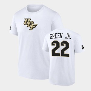 Men's UCF Knights College Basketball White Darin Green Jr. #22 T-Shirt 332132-279