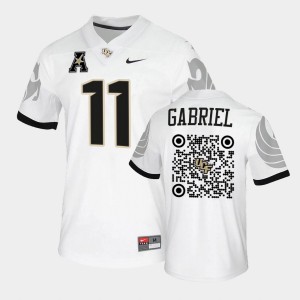 Men's UCF Knights College Football White Dillon Gabriel #11 QR Codes 2022 Spring Game Jersey 519008-993