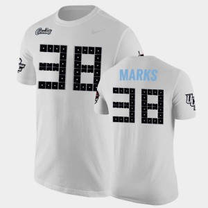 Men's UCF Knights College Football White Dionte Marks #38 Space Game T-Shirt 107878-283