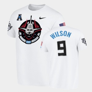 Men's UCF Knights College Football White Divaad Wilson #9 Space Game Mission T-Shirt 225575-993