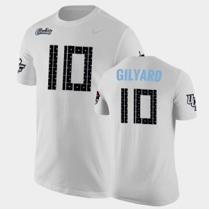 Men's UCF Knights College Football White Eriq Gilyard #10 Space Game T-Shirt 149571-843
