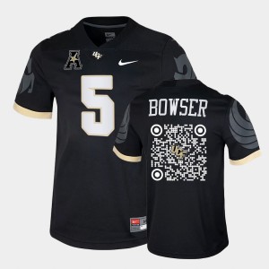 Men's UCF Knights College Football Black Isaiah Bowser #5 QR Codes Spring Game Jersey 738551-642