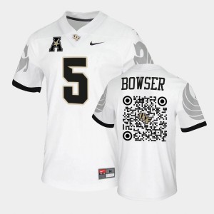 Men's UCF Knights College Football White Isaiah Bowser #5 QR Codes 2022 Spring Game Jersey 998193-597