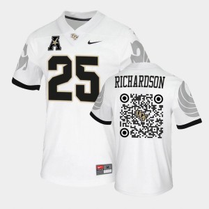 Men's UCF Knights College Football White Johnny Richardson #25 QR Codes 2022 Spring Game Jersey 690300-464