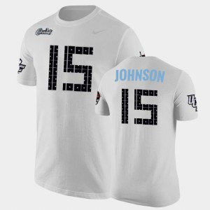 Men's UCF Knights College Football White Jordan Johnson #15 Space Game T-Shirt 729915-465