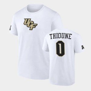 Men's UCF Knights College Basketball White Lahat Thioune #0 T-Shirt 309877-222