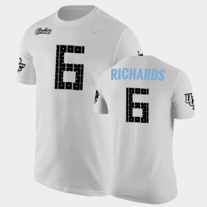 Men's UCF Knights College Football White Mark-Antony Richards #6 Space Game T-Shirt 686762-525