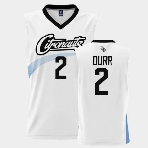 Men's UCF Knights Space Game White Michael Durr #2 2023 Basketball Jersey 352671-776