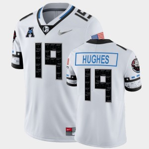 Men's UCF Knights Space Game White Mike Hughes #19 Alumni Jersey 676342-883