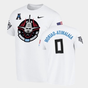 Men's UCF Knights College Football White Titus Mokiao-Atimalala #0 Space Game Mission T-Shirt 693771-373