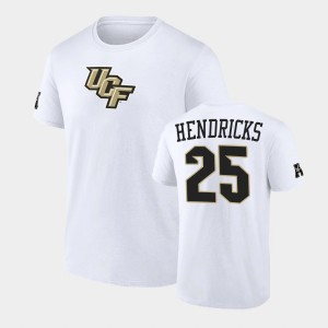 Men's UCF Knights College Basketball White Tyler Hendricks #25 T-Shirt 185142-359